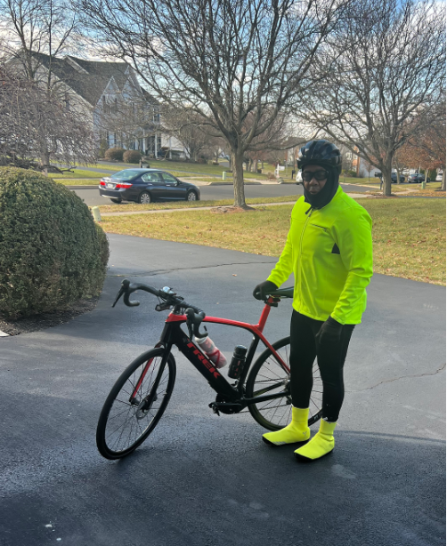 Commissioner Bethel heading out for a ride.