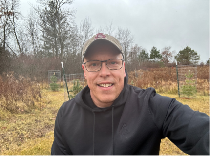Chief Davis restoring the native pines around his home.